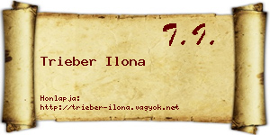 Trieber Ilona névjegykártya