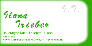 ilona trieber business card